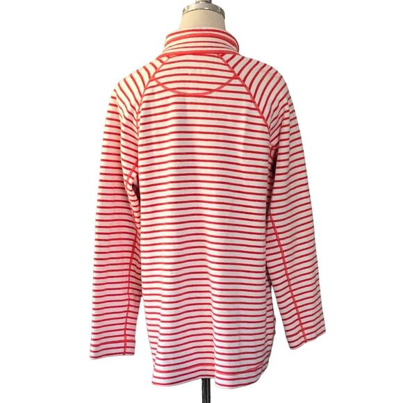 Tommy Bahama Jacket XL Orange Striped Stretch Cotton Zip Front - Picture 10 of 11